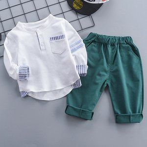 Boy's 2-piece Long-sleeve Pant Set